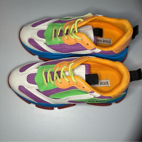 Steve Madden Possession Multicolored Sneakers Womens Sz 8 POSS03S1 - Picture 4 of 6